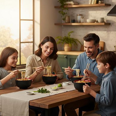 34 Oz Ceramic Ramen Bowl Set Of 4 Microwave Dishwasher Safe