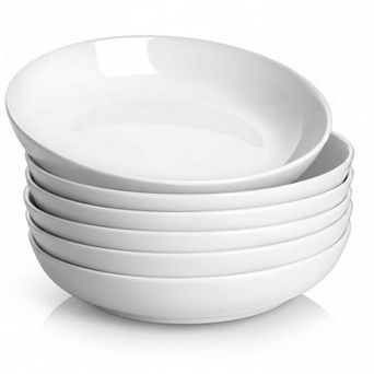 30oz Porcelain Pasta Salad Soup Bowl Set 6 Stackable Microwave Safe