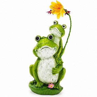 Solar Garden Statues Frog Decor Figurine Solar Powered Outdoor Yard Patio Lights Gifts For Women