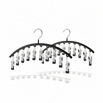 2 Pack Legging Organizer Hangers 20 Capacity 10 Clips Metal Yoga Pants Space Saving Closet Storage