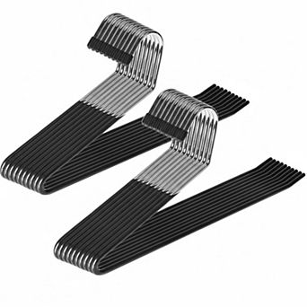 Non Slip Open Ended Metal Pants Hangers Space Saving Organizer for Closet