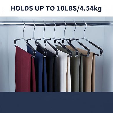 Non Slip Open Ended Metal Pants Hangers Space Saving Organizer for Closet