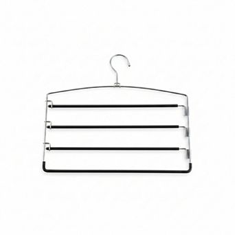 3 Pack 5 tier Pants Hangers Space Saving Stainless Steel Multi Swing Arm Closet Organizer
