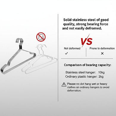Wire Coat Hangers 40 Pack Strong Heavy Duty Stainless Steel Ultra Thin Space Saving Clothes Hangers
