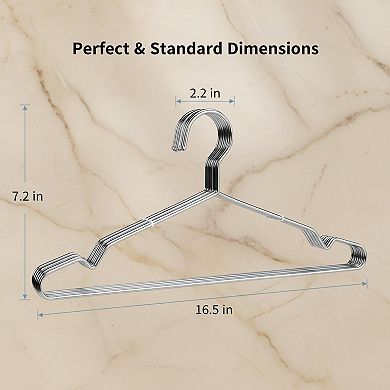 Wire Coat Hangers 40 Pack Strong Heavy Duty Stainless Steel Ultra Thin Space Saving Clothes Hangers