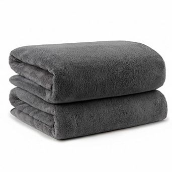 2 Pack Microfiber Bath Towels Soft Absorbent Quick Drying Hanging Loop Multi Purpose