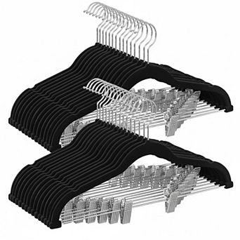 30 Pack Pants Hangers Adjustable Clips Non-slip Space-saving For Skirts Coats Dresses Tank Tops