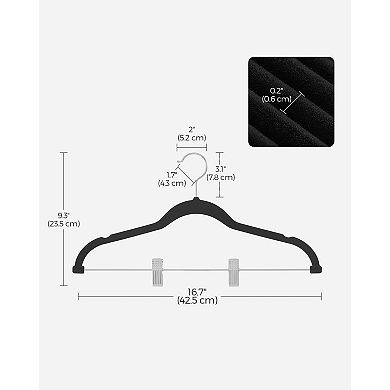 30 Pack Pants Hangers Adjustable Clips Non-slip Space-saving For Skirts Coats Dresses Tank Tops