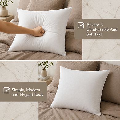 18x18 Throw Pillow Inserts Pack of 2 Down Alternative for Decorative Covers Bed Couch Living Room