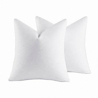 26x26 Euro Pillow Inserts Set of 2 Down Throw Pillows for Couch Sofa Bed Decorative Fluffy White