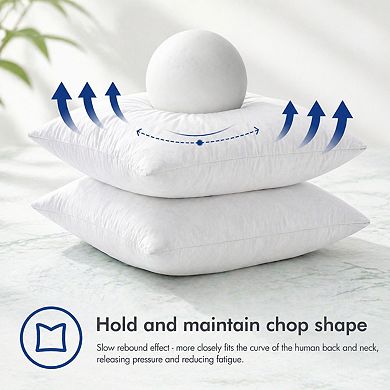 26x26 Euro Pillow Inserts Set of 2 Down Throw Pillows for Couch Sofa Bed Decorative Fluffy White