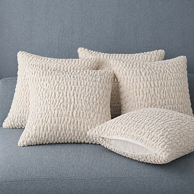 4 Packs Corduroy Throw Pillow Covers Striped Decorative for Living Room Couch Bed