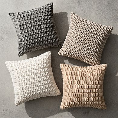 4 Packs Corduroy Throw Pillow Covers Striped Decorative for Living Room Couch Bed