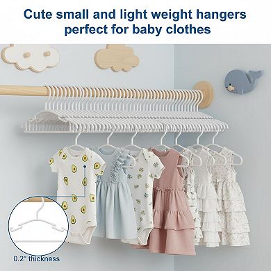 60 Pack Plastic Clothes Hangers for Closet Durable Anti-Slip for Kids Adults