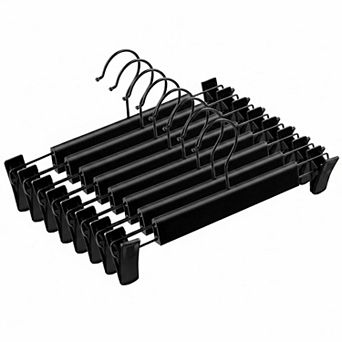 Skirt Hangers Pants With Clips 360 Swivel Hooks Space Saving For Skirts Clothes Jeans 10pack