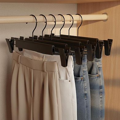 Skirt Hangers Pants With Clips 360 Swivel Hooks Space Saving For Skirts Clothes Jeans 10pack