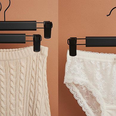Skirt Hangers Pants With Clips 360 Swivel Hooks Space Saving For Skirts Clothes Jeans 10pack
