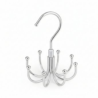 360° Rotating Belt Organizer Heavy Duty Metal Holds 24 Belts Space Saving Closet Hanger