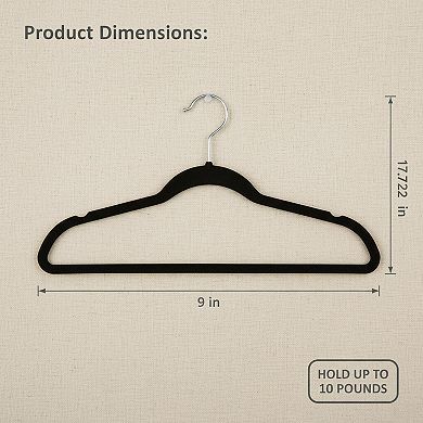 25 Pack Non Slip Velvet Hangers Space Saving Durable for Suits Dresses Pants Shirts Sweaters