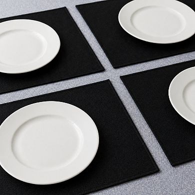 Set of 8 Linen-Type Polyester Placemats: Heat Resistant, Machine Washable, Wrinkle Free Rustic