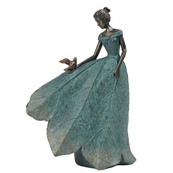 Leaf Angel Fairy Statue Garden Decor Indoor Outdoor Figurine Gift for Women