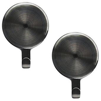 Magnetic Wreath Hanger Brushed Nickel Set of 2 for Glass Door or Metal Surface Holds 10lbs