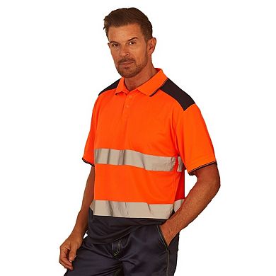 Yoko Mens Two Tone Hi-Vis Polo Shirt