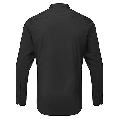 Premier Mens Banded Collar Long-Sleeved Formal Shirt