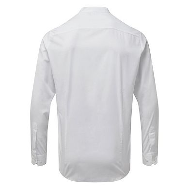 Premier Mens Grandad Collar Long-Sleeved Shirt