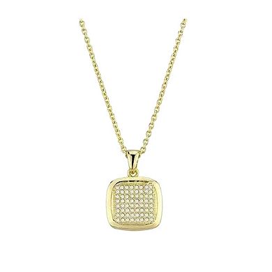 Alamode Womens/Ladies Gold Plated Cubic Zirconia Square Jewellery Set