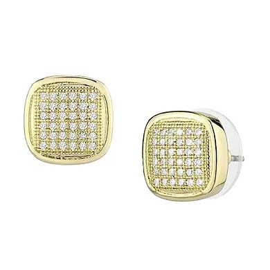 Alamode Womens/Ladies Gold Plated Cubic Zirconia Square Jewellery Set