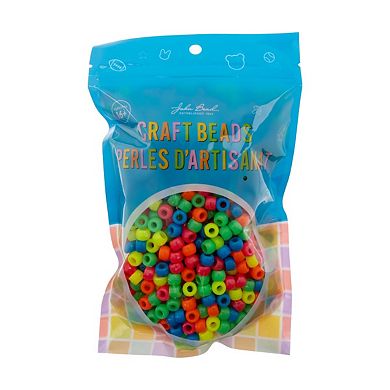 1000pcs John Bead 9mm Assorted Plastic Pony Beads for Jewelry Making Bracelets Necklaces DIY
