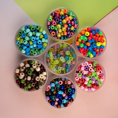 1000pcs John Bead 9mm Assorted Plastic Pony Beads for Jewelry Making Bracelets Necklaces DIY