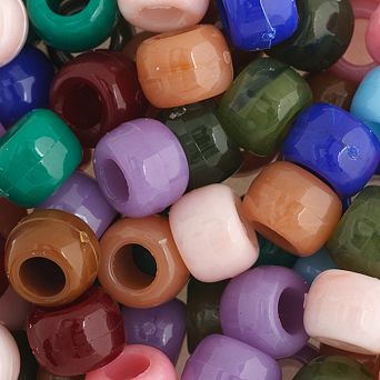1000 pc John Bead 9mm Assorted Plastic Pony Beads for Jewelry Making Bracelets Necklaces DIY