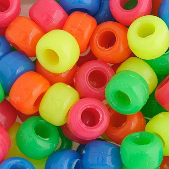 1000 pc John Bead 9mm Assorted Plastic Pony Beads for Jewelry Making Bracelets Necklaces DIY