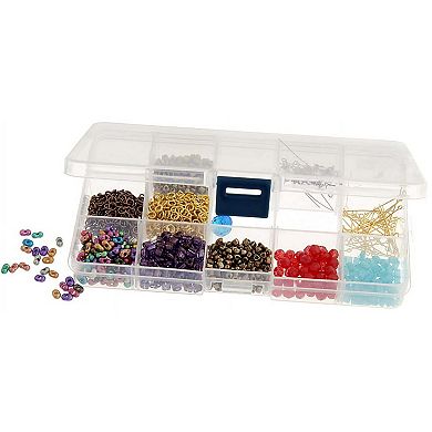 John Bead Joy Filled Storage 15-Compartment Rectangle Plastic Storage Organizer, 17.6x10.2x2.2cm