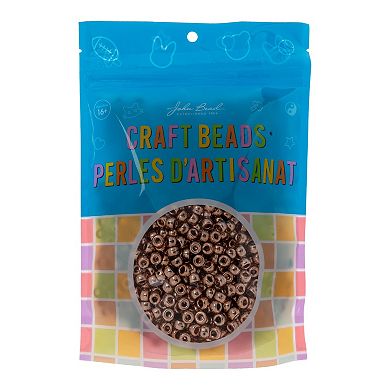 1000pcs John Bead 9mm Metalized Opaque Finish Plastic Pony Beads for Jewelry Making Bracelets DIY
