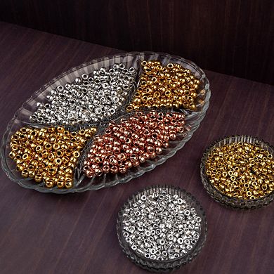 1000pcs John Bead 9mm Metalized Opaque Finish Plastic Pony Beads for Jewelry Making Bracelets DIY