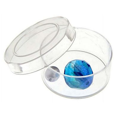 John Bead 3x1.2cm Clear Plastic Mini Round Jewelry Storage Organizer Containers with Lid, 12pcs