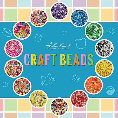 John Bead 120ct. 1mm Polymer Clay Beads for DIY Jewelry Bracelet Necklace Making