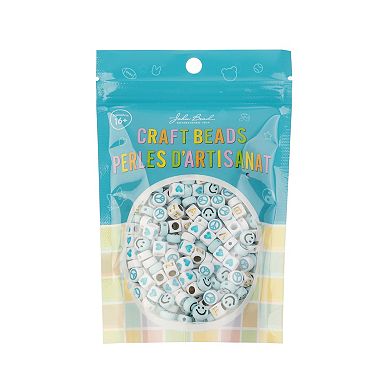 John Bead Assorted Plastic Alphabet Craft Beads for DIY Jewelry Bracelet Necklace Making, 72g