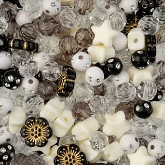 John Bead 8mm Star Beads Mixed Plastic Beads for DIY Jewelry Bracelet Necklace Making, 70g