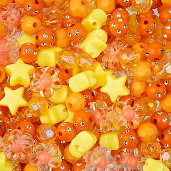 John Bead 8mm Star Beads Mixed Plastic Beads for DIY Jewelry Bracelet Necklace Making, 70g