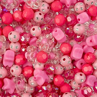 John Bead 8mm Star Beads Mixed Plastic Beads for DIY Jewelry Bracelet Necklace Making, 70g