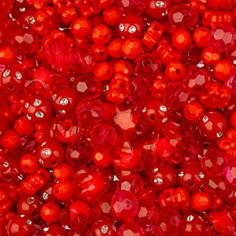 John Bead 8mm Star Beads Mixed Plastic Beads for DIY Jewelry Bracelet Necklace Making, 70g