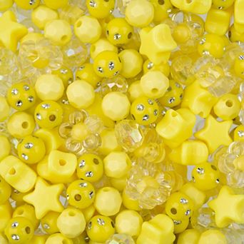 John Bead 8mm Star Beads Mixed Plastic Beads for DIY Jewelry Bracelet Necklace Making, 70g