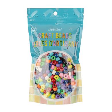 John Bead 6x9mm Mixed Plastic Pony Beads for DIY Jewelry Bracelet Necklace Making, 120g