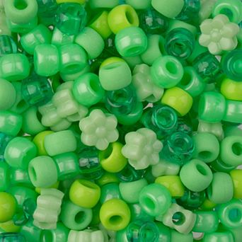 John Bead 6x9mm Mixed Plastic Pony Beads for DIY Jewelry Bracelet Necklace Making, 120g