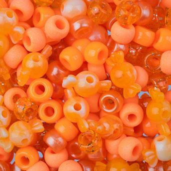 John Bead 6x9mm Mixed Plastic Pony Beads for DIY Jewelry Bracelet Necklace Making, 120g