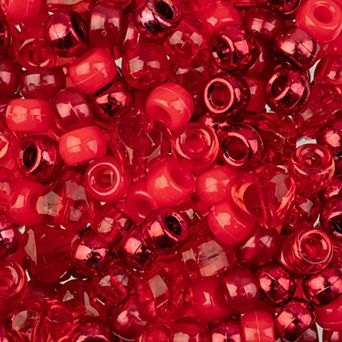 John Bead 6x9mm Mixed Plastic Pony Beads for DIY Jewelry Bracelet Necklace Making, 120g